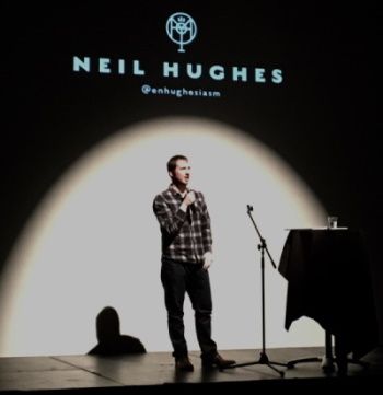 Neil Hughes on stage